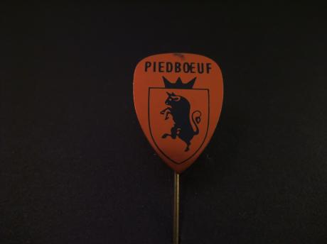 Piedboeuf Belgisch merk van tafelbieren, logo oranje